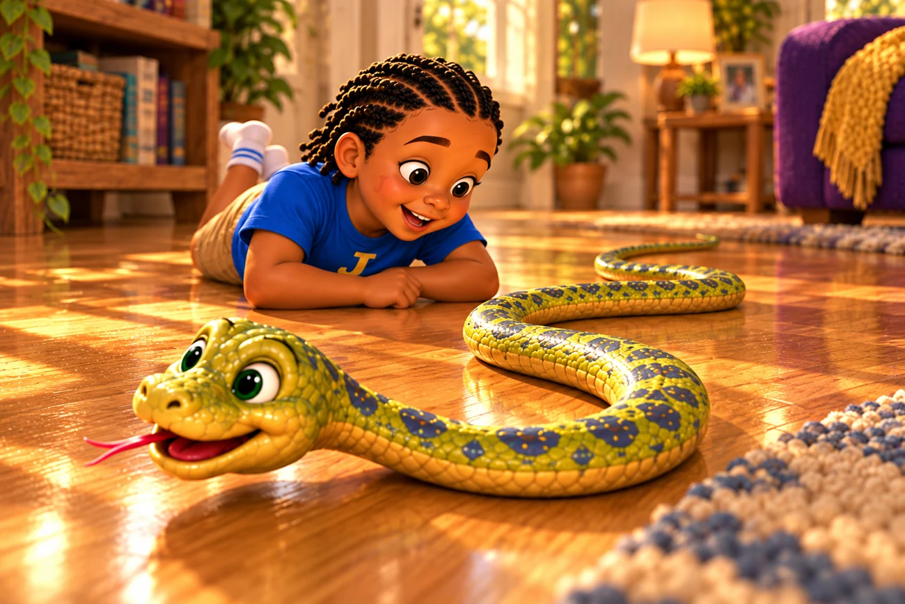 Illustration from The Silly Snake Slide